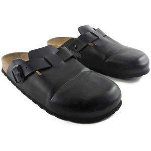 MANDEL Black Leather Clogs Size EU 38  US  &